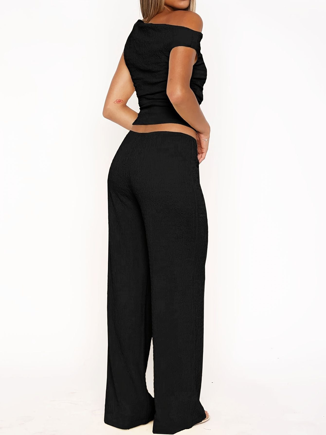 Women’s Off-Shoulder Top and Pants Set Marry Lou