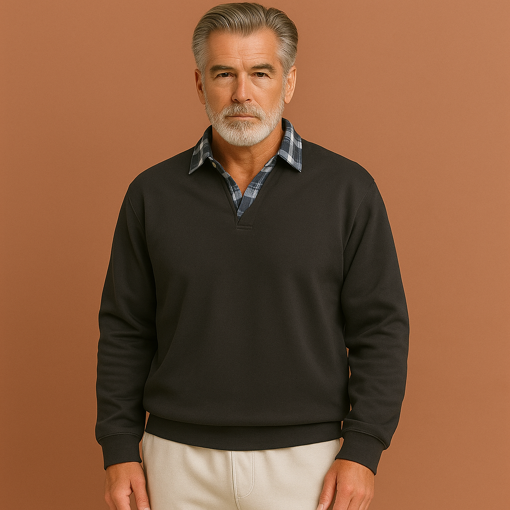 Men’s lightweight sweater in black with breathable design, soft and comfortable for casual and stylish outfits.