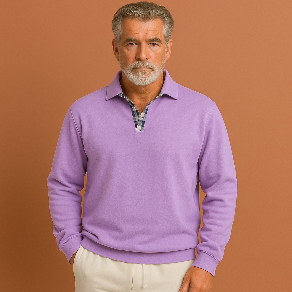 Men’s lightweight sweater in purple with breathable design, soft and comfortable for casual and stylish outfits.