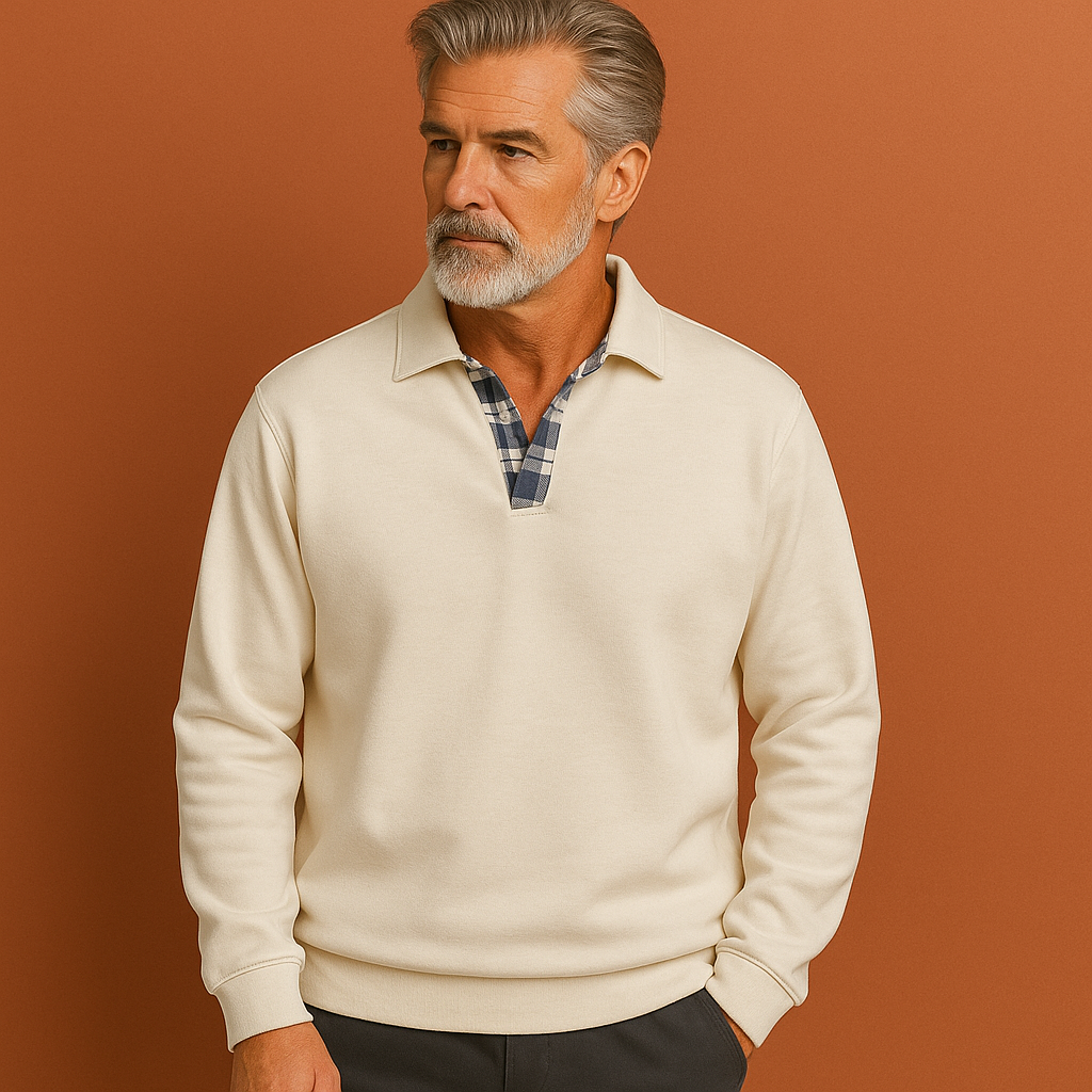 Men’s lightweight sweater in white with breathable design, soft and comfortable for casual and stylish outfits.