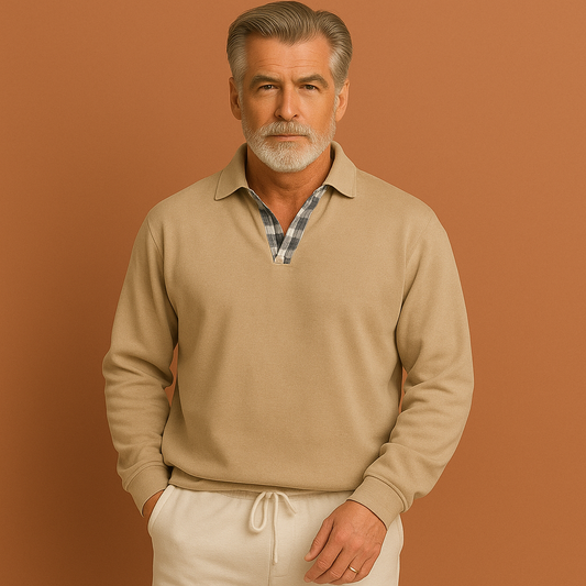 Men’s lightweight sweater in beige with breathable design, soft and comfortable for casual and stylish outfits.